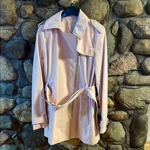Elegant Pink Trench Coat
